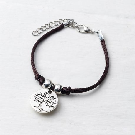4 Pulseras con Medalla Árbol/Life is a Gift