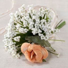 12 Bouquets Florales con Gypsophila 4 cm x 13 cm