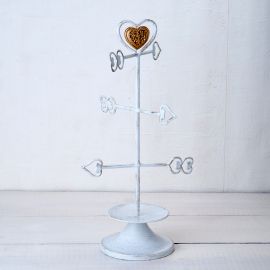 Joyero Flechas Corazón de Metal con Caja 31 cm