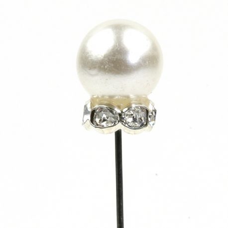 48 Agujas Perla con Diamantes