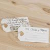 24 Tarjetas Deseos Corazón 3 cm x 7 cm con Cordón