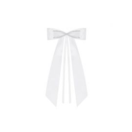 4 Lazos Blancos de Chiffon 18 cm