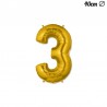 Globo Numero 3 Foil 35 cm
