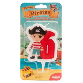 12 Velas de Piratas Nº6 de 7 cm 2D 12 Velas de Piratas Nº6 de 7 cm 2D
