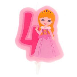 12 Velas de Princesas Nº4 de 7 cm 2D