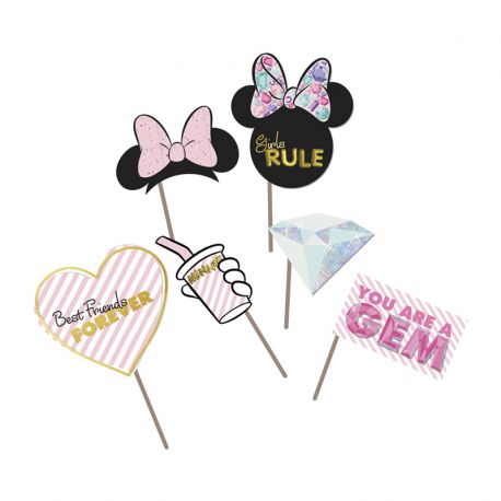 6 Accesoriso Minnie Diamantes para Photocall