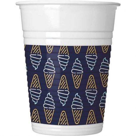 8 Vasos Fiesta Neon 200 ml