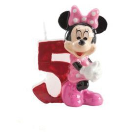 8 Velas Nº 5 Minnie Mouse 6,5 cm
