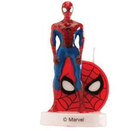 6 Velas de Cumpleaños Spiderman 9 cm 3D