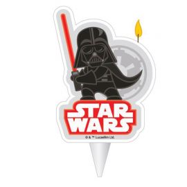 12 Velas de Cumpleaños Darth Vader 7,5 cm 2D