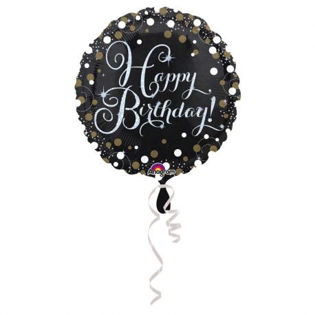 Globo Happy Birthday Elegant Dorado Foil