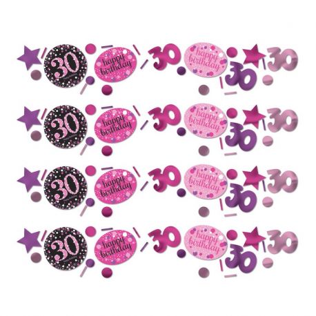 Confeti Elegant Rosa Celebración 30 Años
