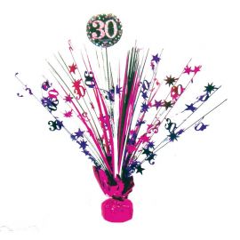 Centro de Mesa Elegant Rosa 30 Años 33 cm