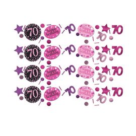 Confeti Elegant Rosa Celebración 70 Años