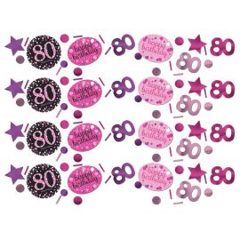 Confeti Elegant Rosa Celebración 80 Años