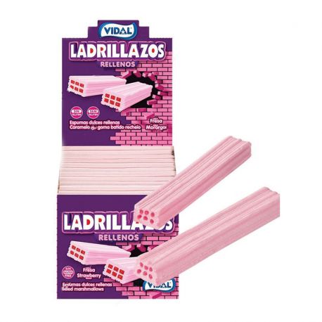 Nubes Ladrillo Relleno de Fresa 75 uds