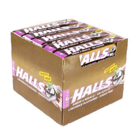 Caramelos Halls de Regaliz Sin Azúcar 20 paquetes