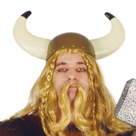 Casco de Vikingo Dorado Casco de Vikingo Dorado