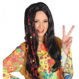 Peluca Negra de Hippie Peluca Negra de Hippie