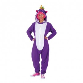 Disfraz Kigurumi Unicornio Violeta para Adulto
