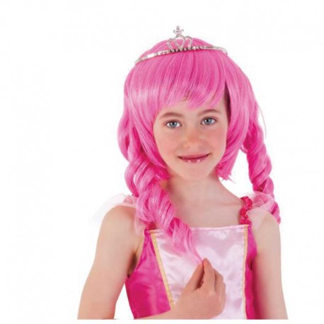 Peluca Princesita Rosa Infantil