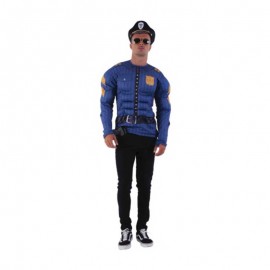 Disfraz de Super Policía Azul para Adultos