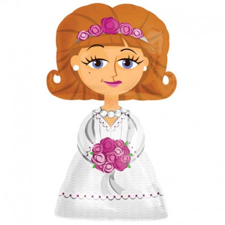 Globo Forma Novia Foil 122 x 71 cm