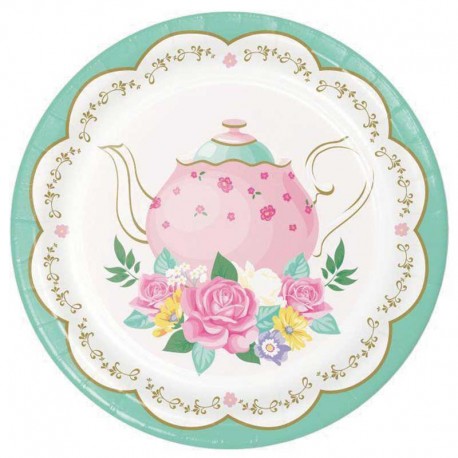 8 Platos Fiesta del Té 18 cm