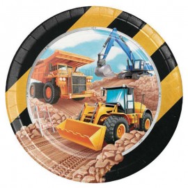 8 Platos Construcción 22 cm