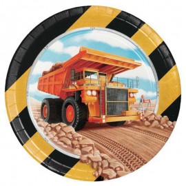 8 Platos Construcción 18 cm
