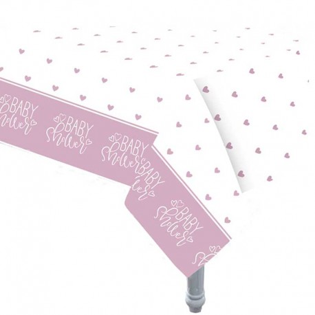 Mantel Baby Shower Niña 1,37 x 2,13 m