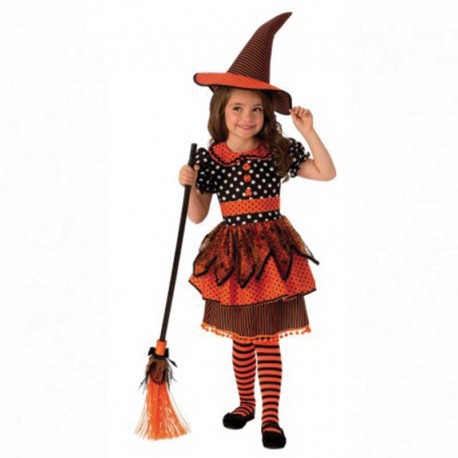 Disfraz de Bruja Polka Infantil
