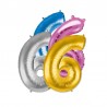 Globo Numero 6 Foil 35 cm