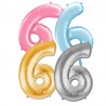 Globo Numero 6 Foil 86 cm