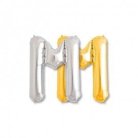 Globo Letra M Foil 86 cm