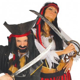 Espada Pirata Doble Empuñadura 70 cm Espada Pirata Doble Empuñadura 70 cm