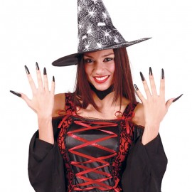 10 Uñas Negras con Adhesivo 10 Uñas Negras con Adhesivo