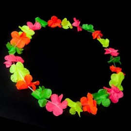 Collar Hawaiano de Flores UV
