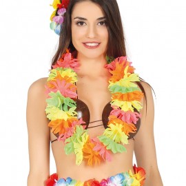 Collar Hawaiano Multicolor de Neón