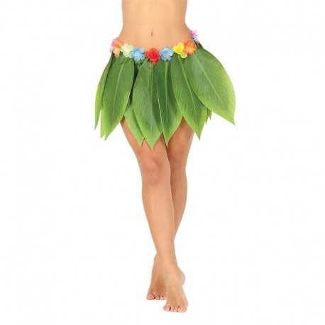 Falda Hawaiana con Hojas 38 cm
