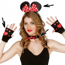 Conjunto Ratoncita Negro y Rojo Conjunto Ratoncita Negro y Rojo