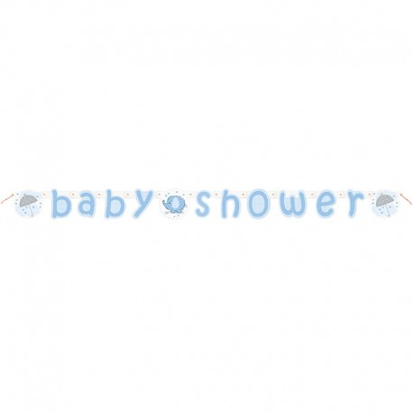 Banderín Baby Shower Niño con Elefante 1,6 m