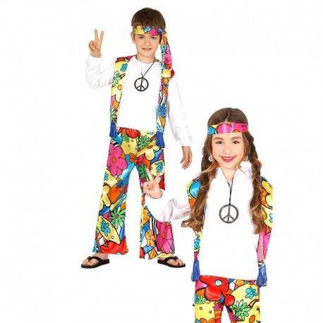 Disfraz Hippie Infantil Floreado