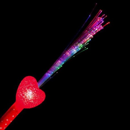 Palo Luminoso Fibra Optica corazón