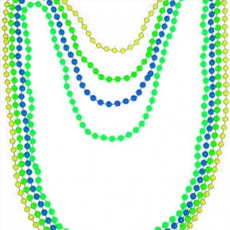 4 Collares Luz UV Colores Variados