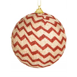 Bola Rayas Rojas 10 cm Bola Rayas Rojas 10 cm