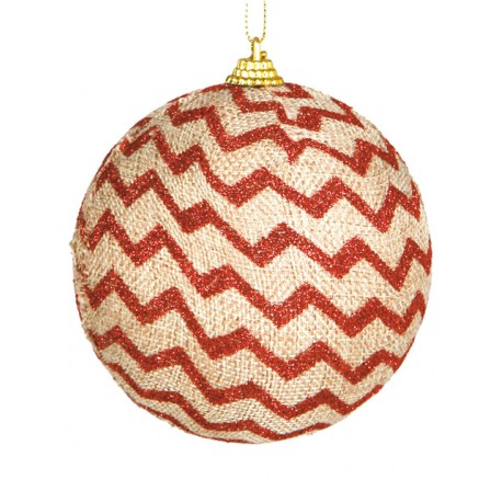 Bola Rayas Rojas 10 cm