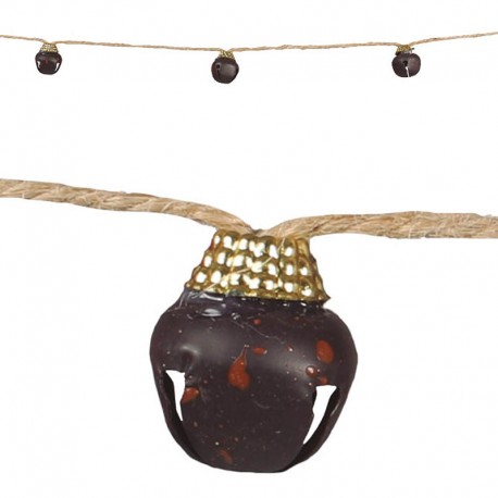 Tira 10 Cascabeles 25 Cms Marrón De 160 Cms