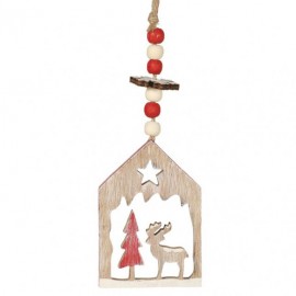 Colgante Casita Madera 6X9 Cms
