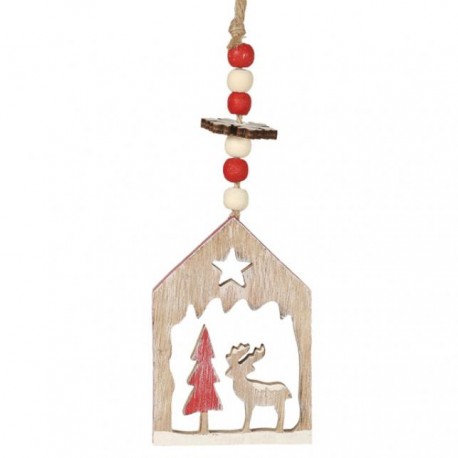 Colgante Casita Madera 6X9 Cms